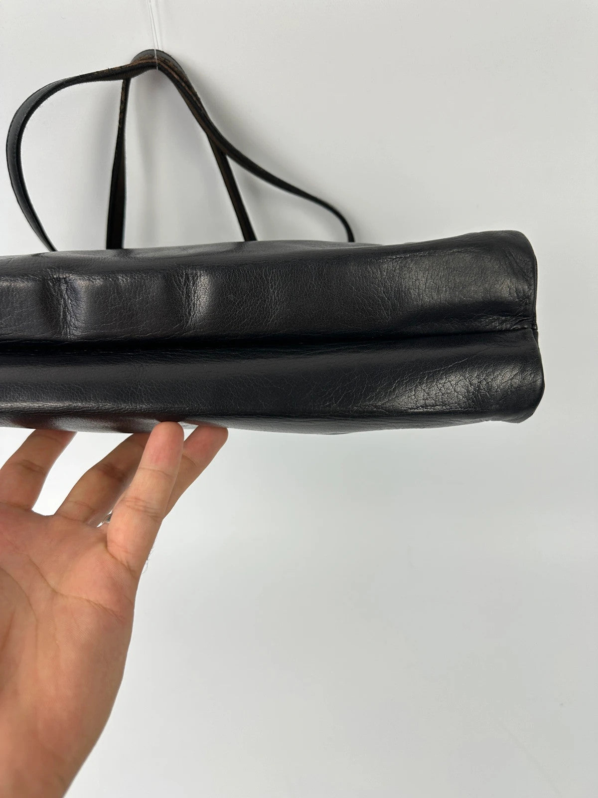 Miu Miu 90’s Black Leather ShoulderBag Rectangular