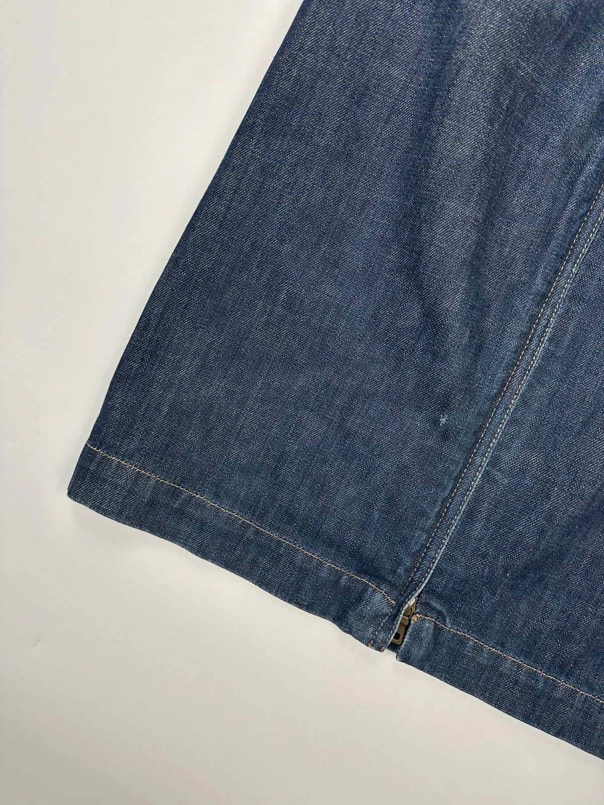 Prada Sport SS02 Indigo Denim Long Zip Skirt