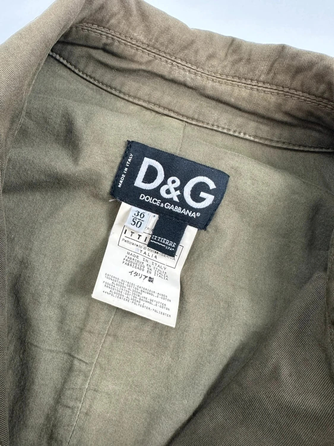 Dolce Gabbana Army military utility jacket Green kaki veste armée