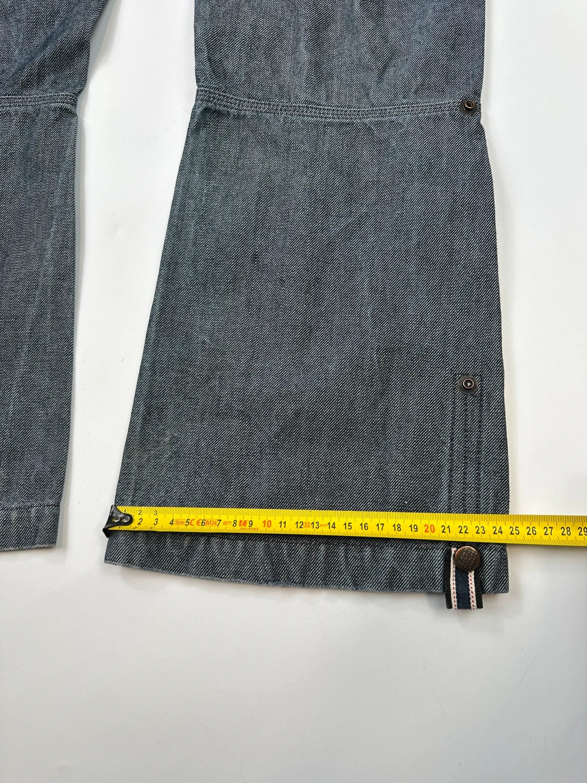 Marithé + François Girbaud 00’s Navy Bleu Grey Flared Denim Pants
