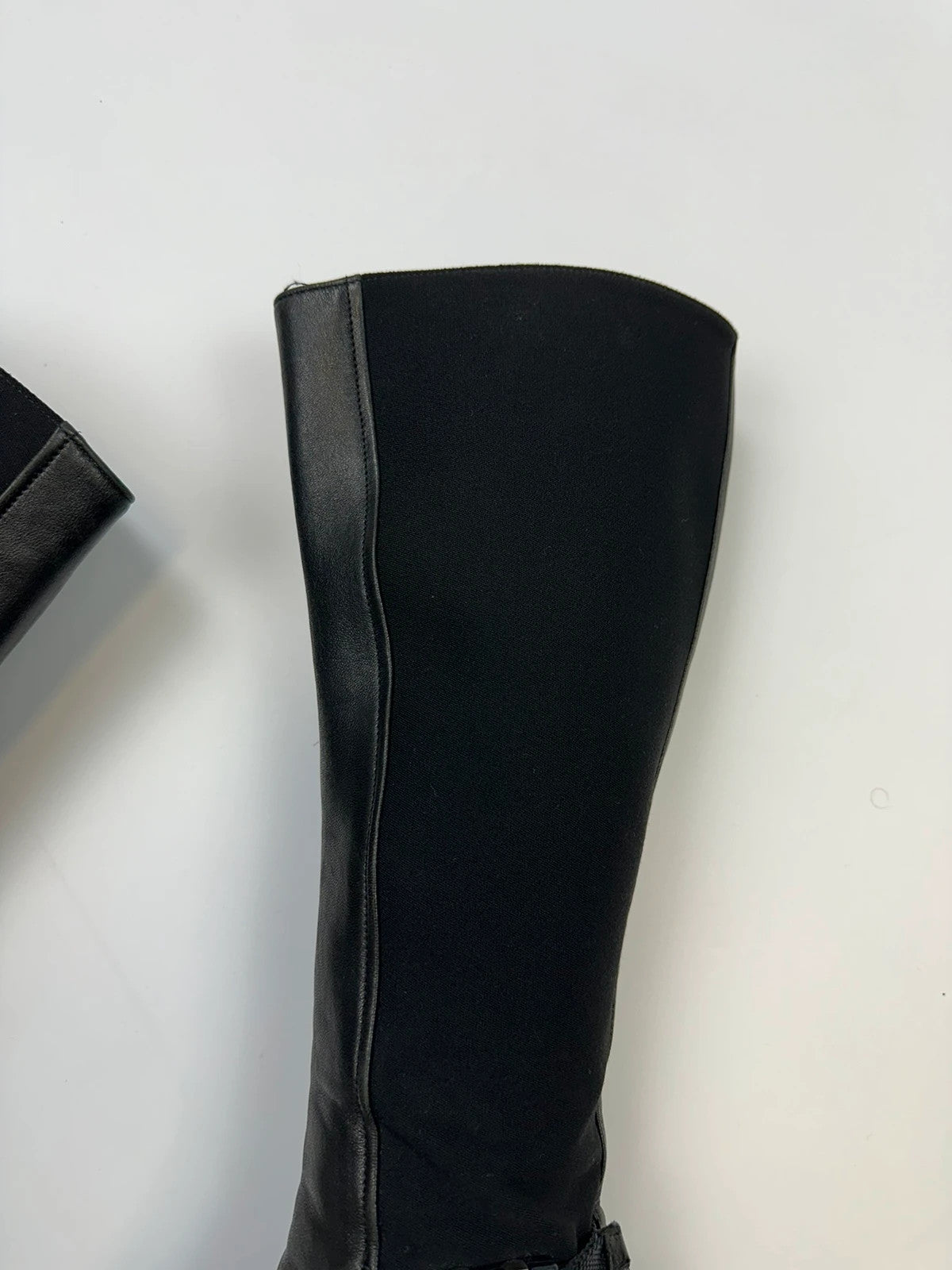 Prada Milano 00’s High Neoprenne Leather Heels Black Boots