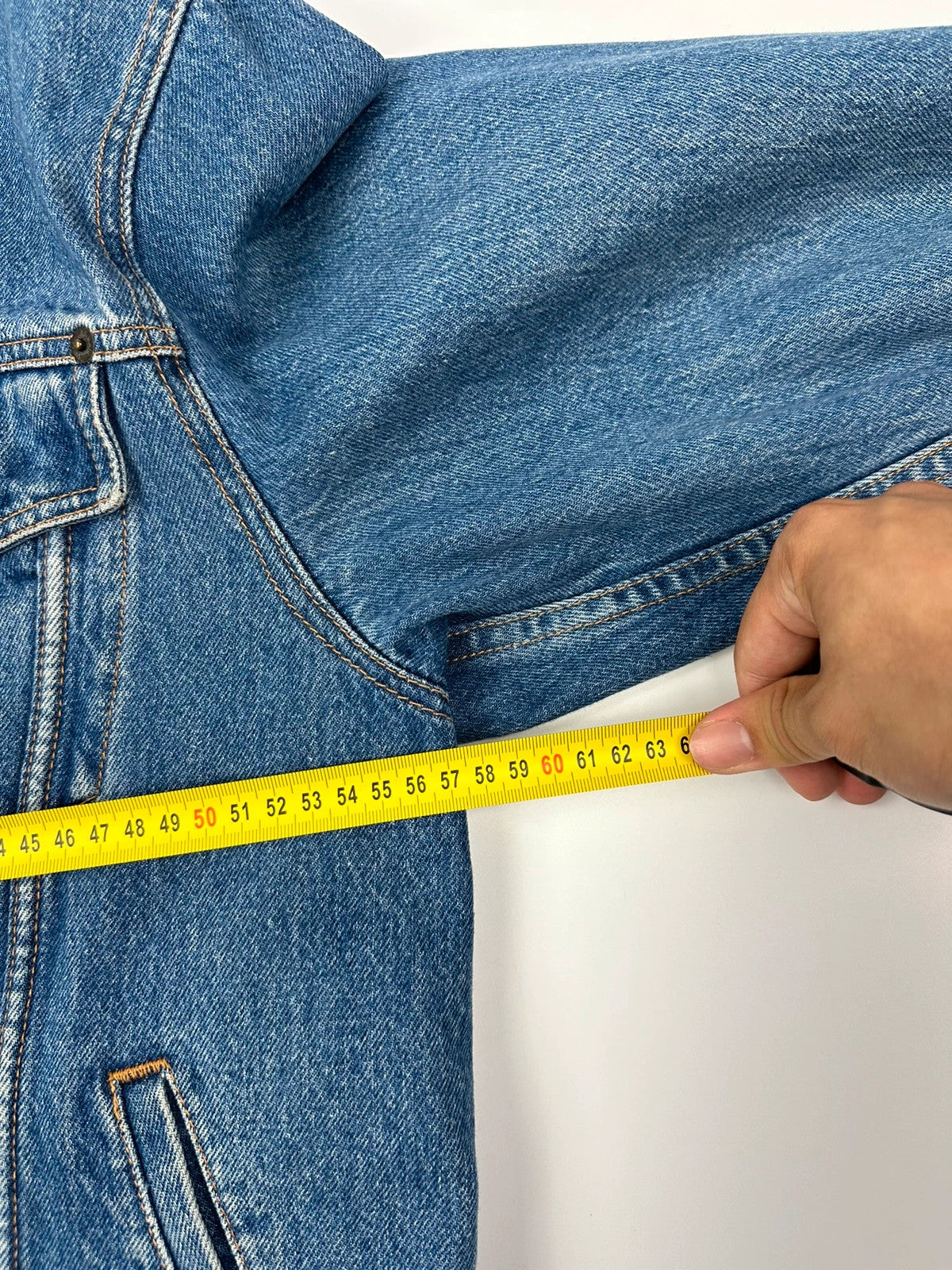 Armani Jeans 90’s Navy Blue Boxy Cut Denim Jacket