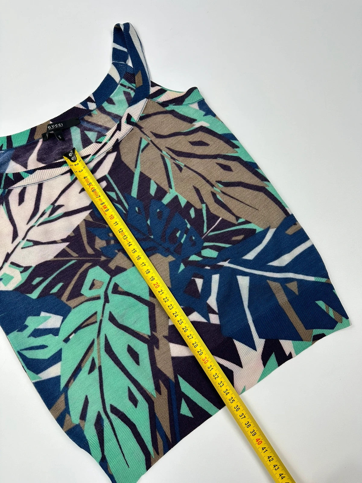 Gucci 00’s Jungle Leafs Cashmere Top