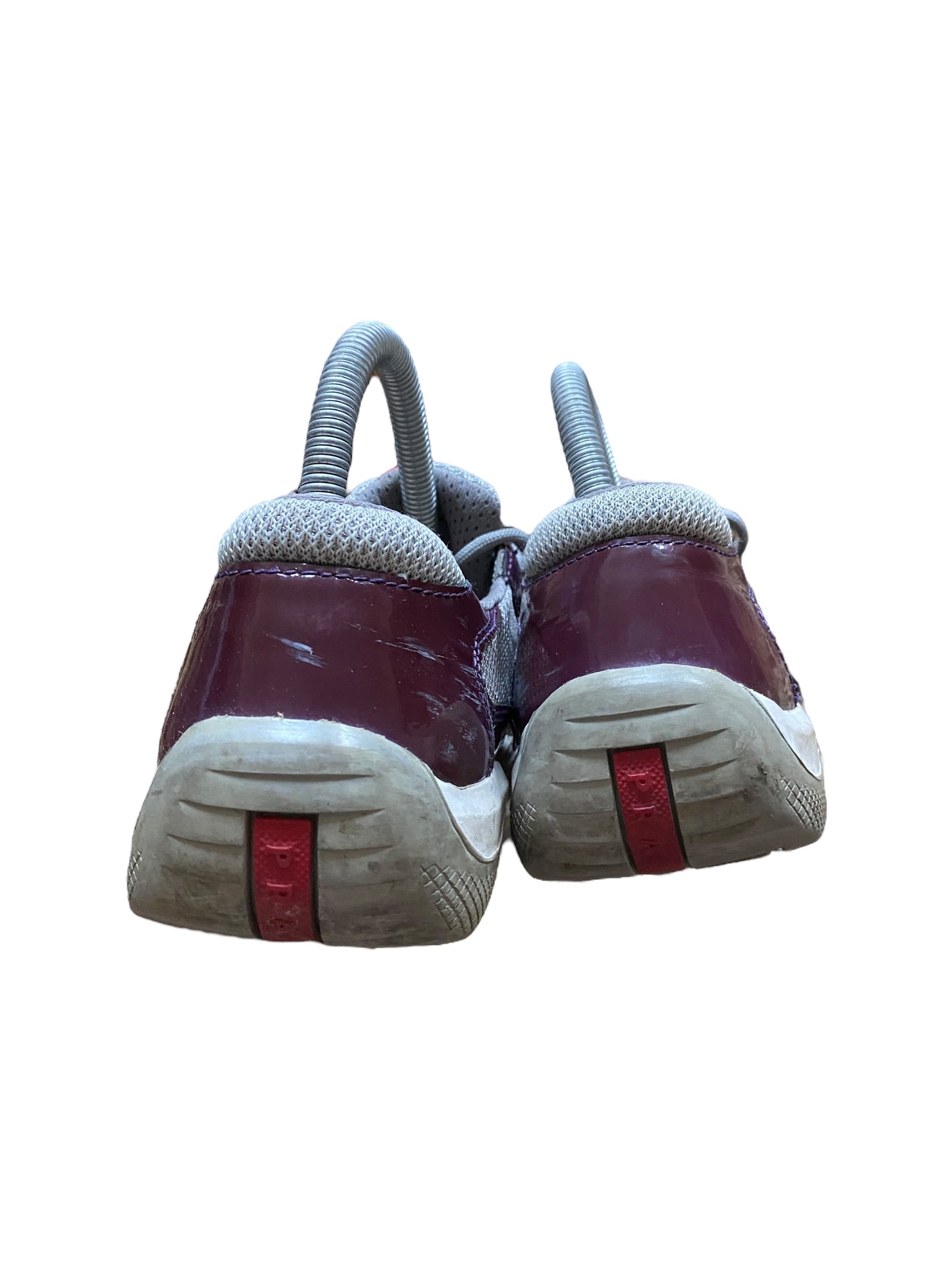 PRADA PURPLE LEATHER PATENT VERNIS AMERCA’S CUP SHOES