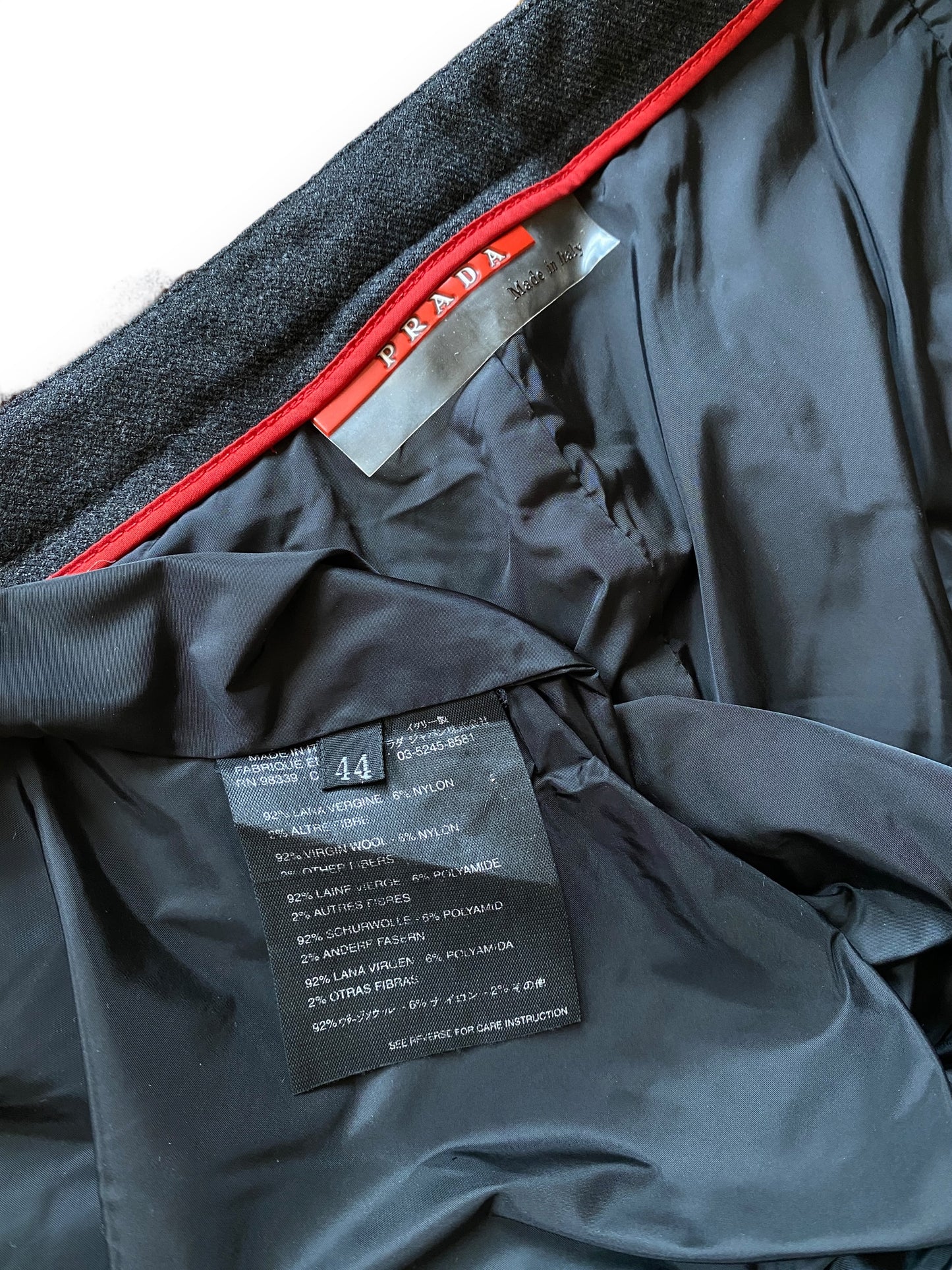 PRADA WOOL BAGGY PANTS