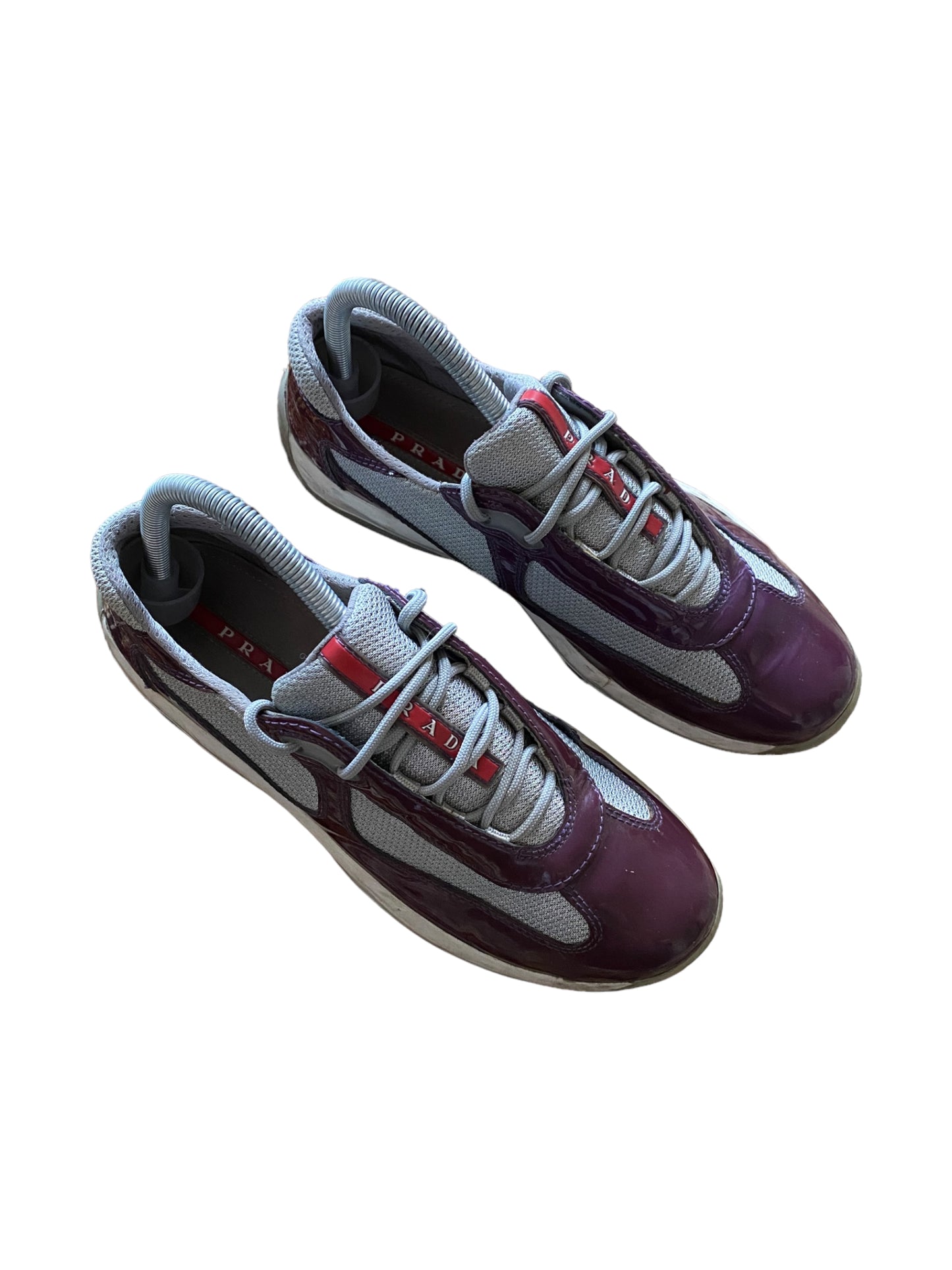 PRADA PURPLE LEATHER PATENT VERNIS AMERCA’S CUP SHOES