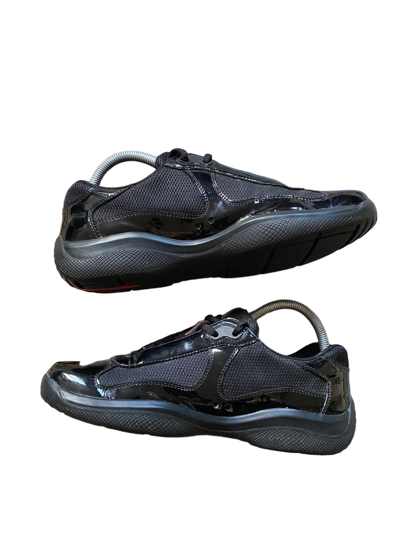 PRADA AMERICA’S CUP BLACK VERNIS LEATHER PATENT