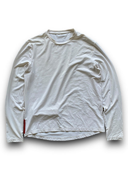 PRADA SPORT 00s WHITE LONGSLEEVE TEE (M)