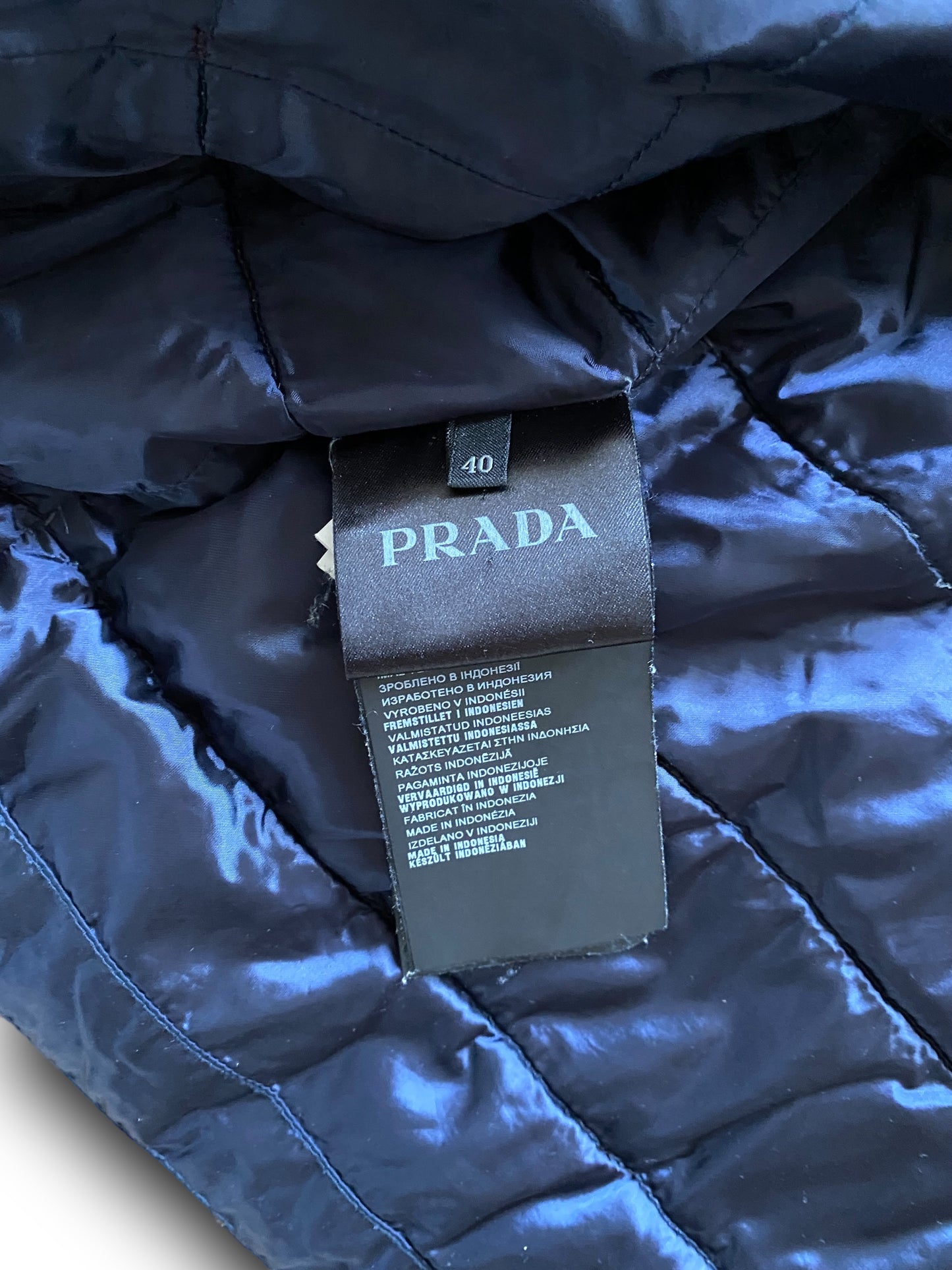 PRADA PURPLE PINK TRIANGLE PUFFER JACKET (S)