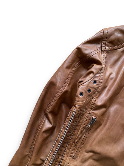 PRADA SPORT 00s CAMEL SAMPLE COWBOYS LEATHER JACKET (M)