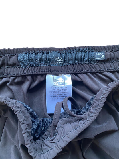 MFG BAGGY PARACHUTE JOGGERS BROWN STRIPES (M)