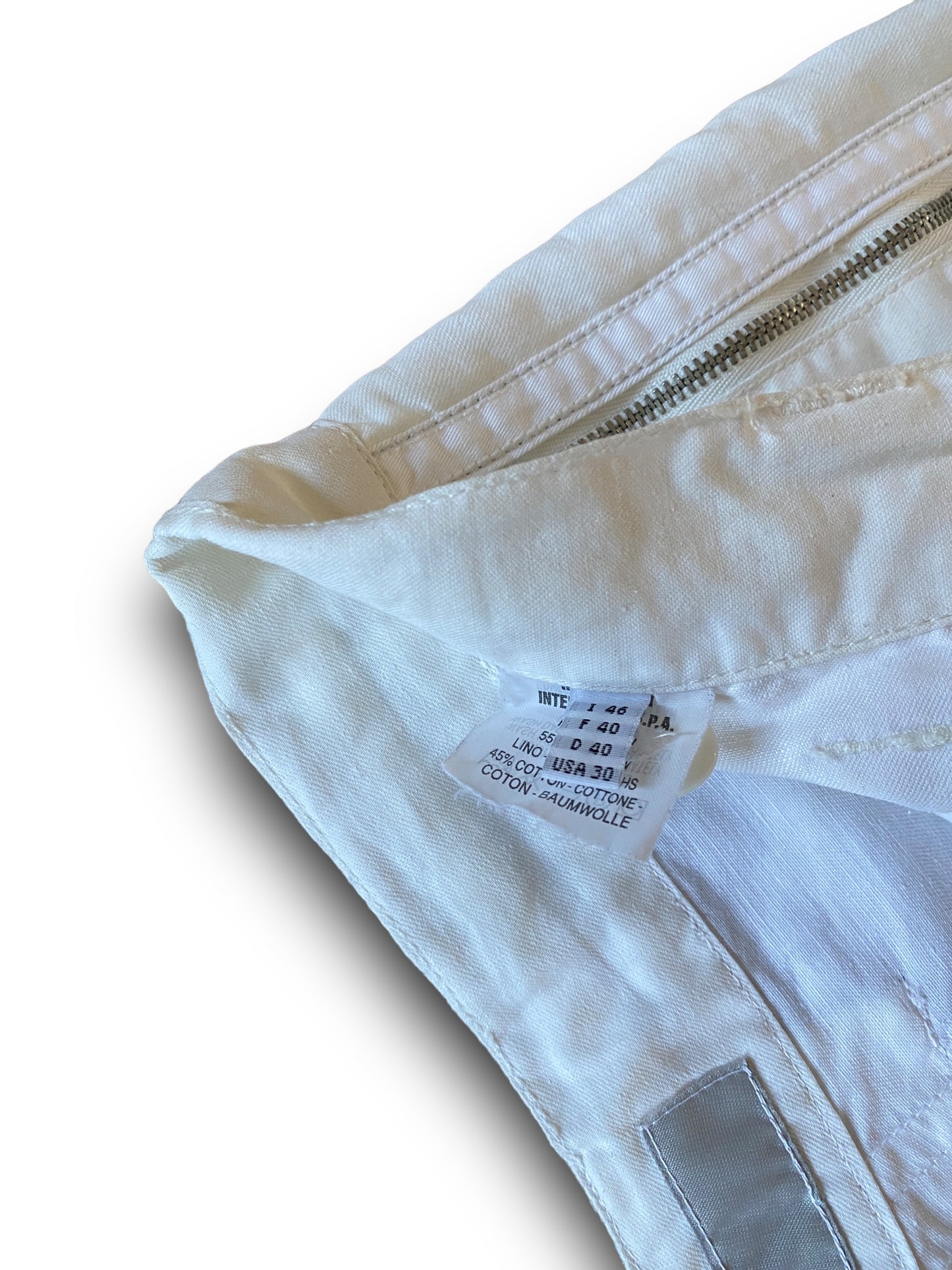 MFG WHITE BAGGY PARACHUTE PANTS (M-L)