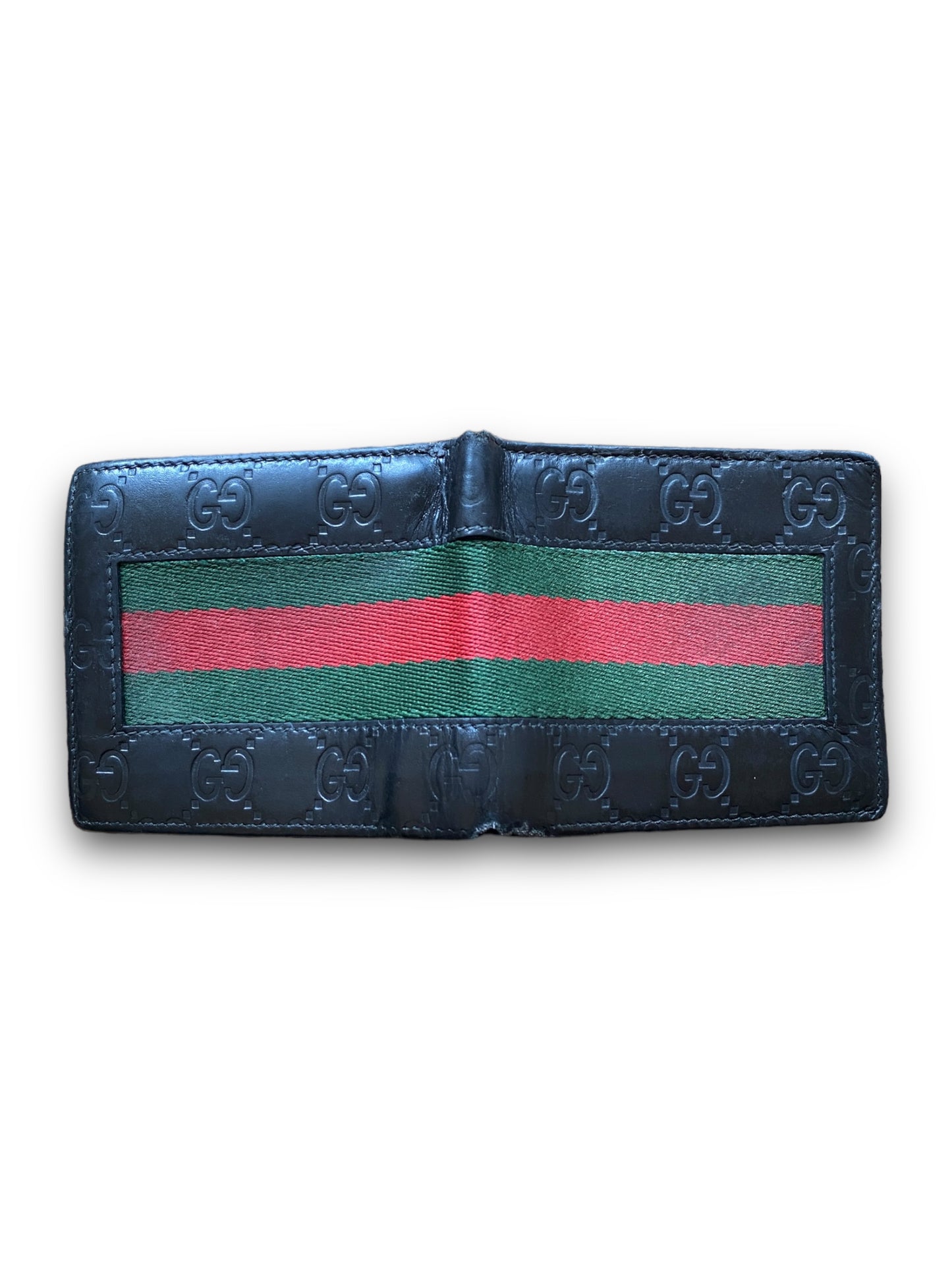 GUCCI GG SUPREME MONO BLACK LEATHER WALLET