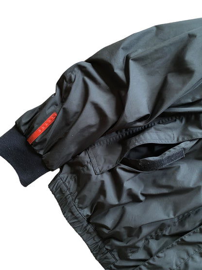 2008 PRADA BLACK NYLON BOMBER (XL)