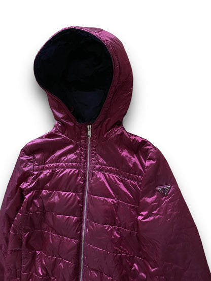 PRADA PURPLE PINK TRIANGLE PUFFER JACKET (S)