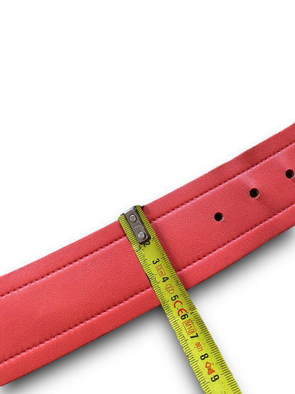 PRADA RED ROSE SOFT LEATHER BELT