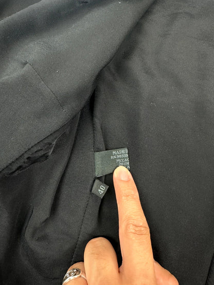 Prada black blazer jacket, 1998 collection, minimalist design, subtle wear, size 40IT.