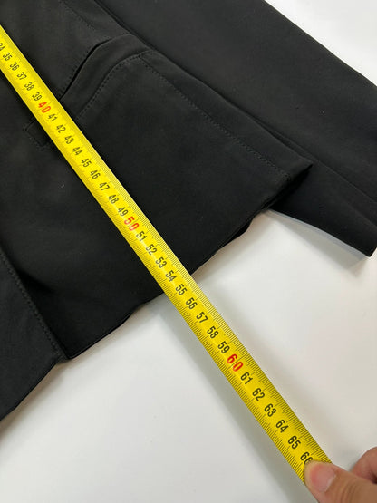 Prada black blazer jacket, 1998 collection, minimalist design, subtle wear, size 40IT.
