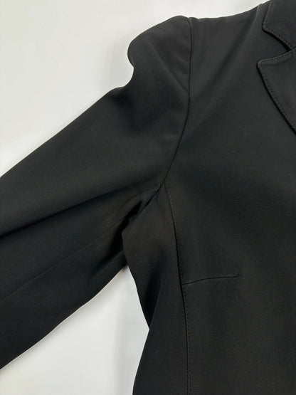 Prada black blazer jacket, 1998 collection, minimalist design, subtle wear, size 40IT.