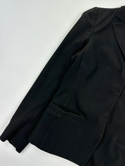 Prada black blazer jacket, 1998 collection, minimalist design, subtle wear, size 40IT.