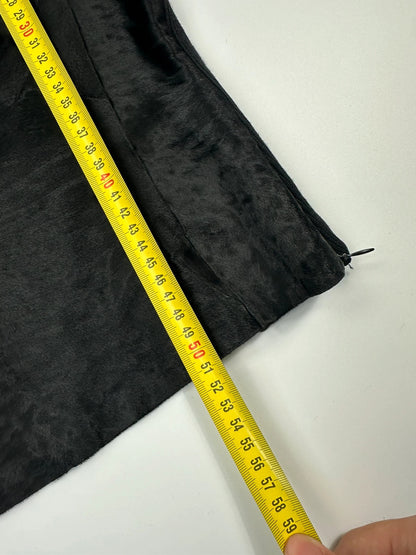 Prada black wool fur tank top, minimalist design, vintage 1999 collection.