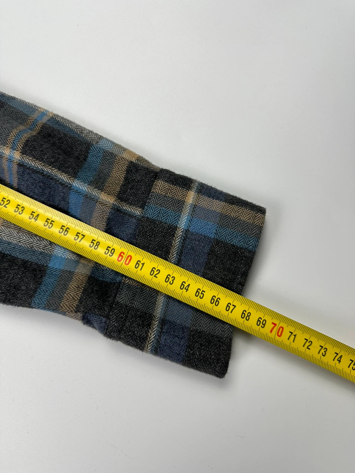 Dolce & Gabbana blue and grey checked flannel shirt with cargo pockets and long sleeves.