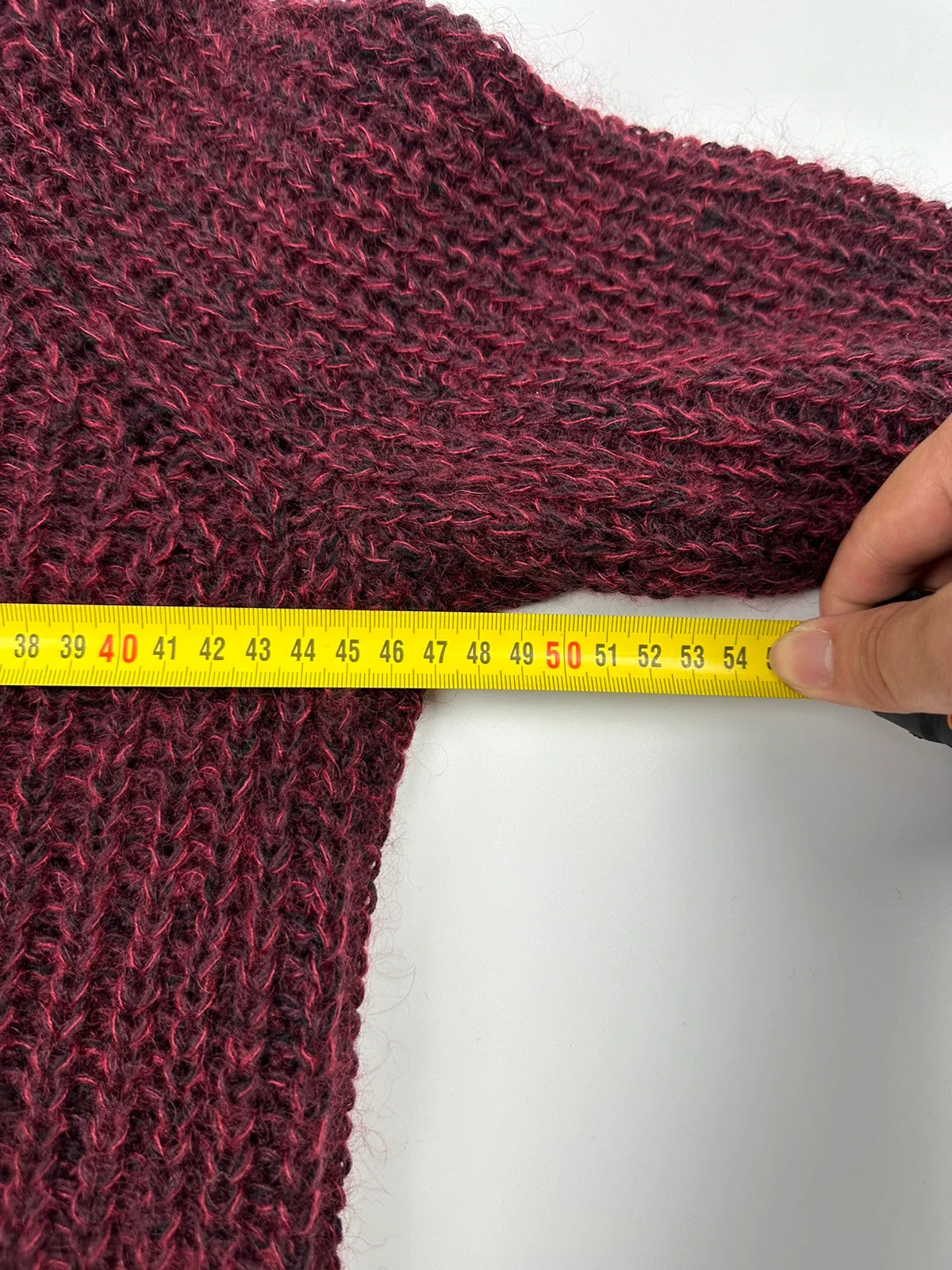 JUNYA WATANABE burgundy purple turtleneck knit sweater, soft mohair blend, vintage design.