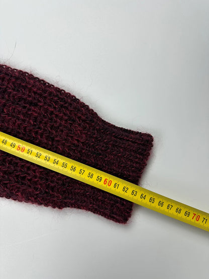 JUNYA WATANABE burgundy purple turtleneck knit sweater, soft mohair blend, vintage design.