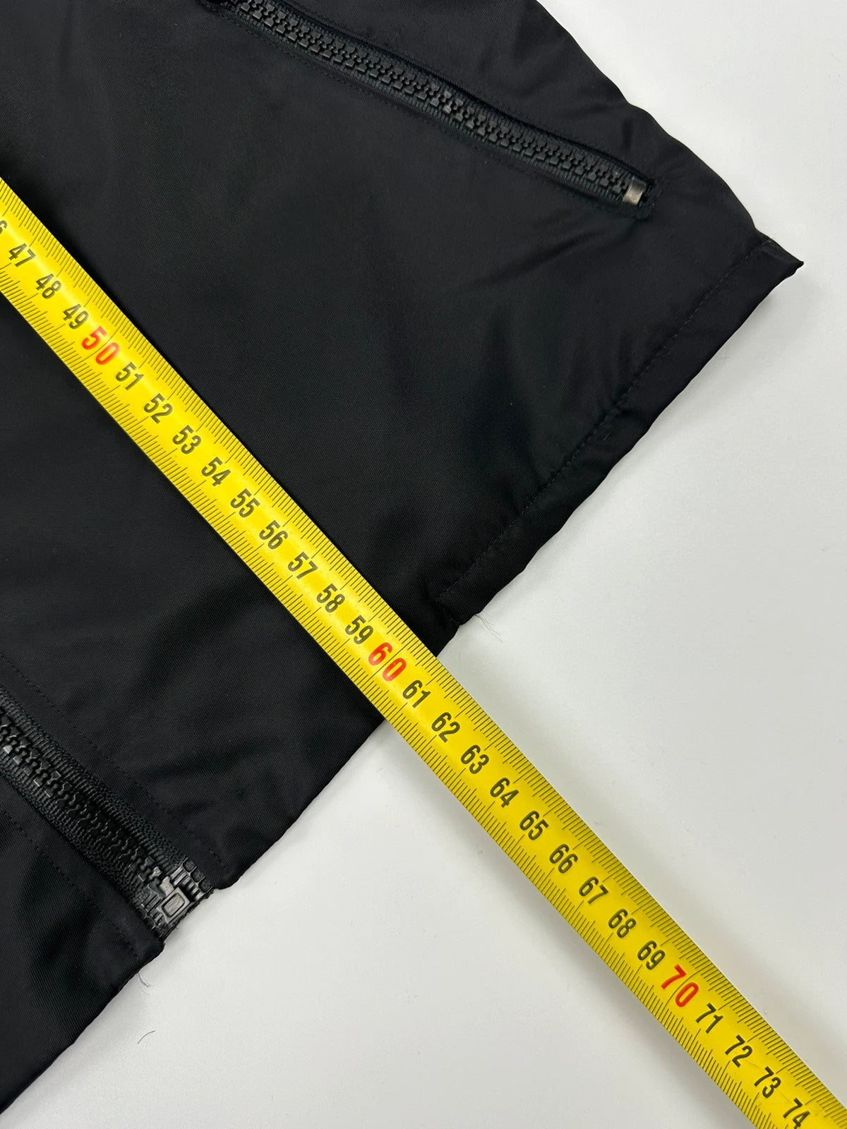 Marithé François Girbaud black nylon crop jacket with open back detail and vintage 90's style.