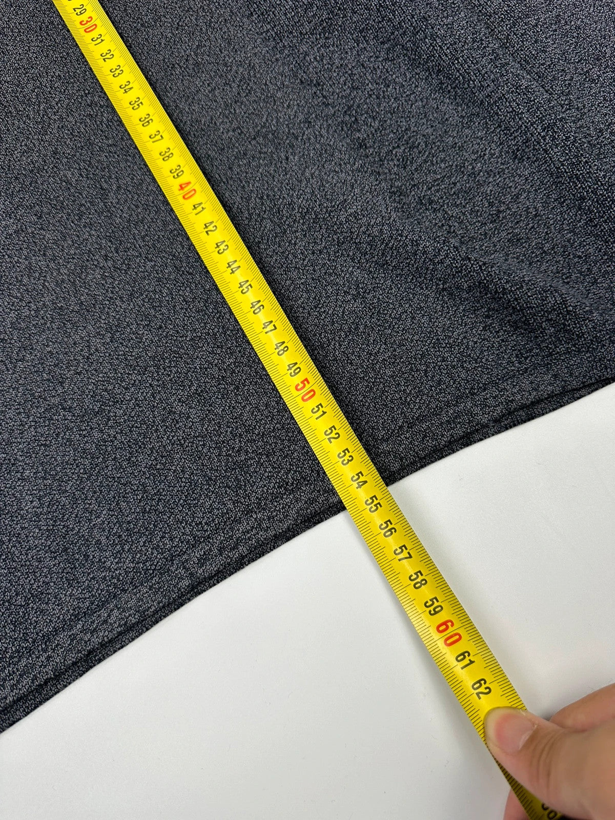Prada Sport grey heathered knit sweater, boxy crop style, luxury designer label.