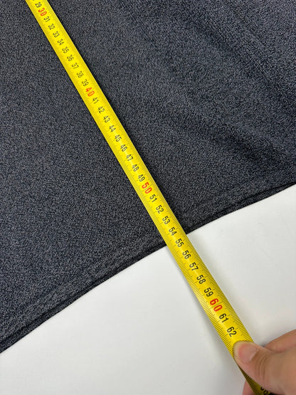 Prada Sport grey heathered knit sweater, boxy crop style, luxury designer label.