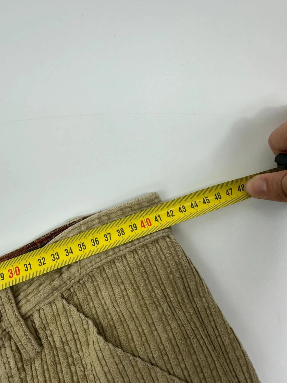 Dolce & Gabbana beige wide-leg trousers corduroy fabric with vintage design details.