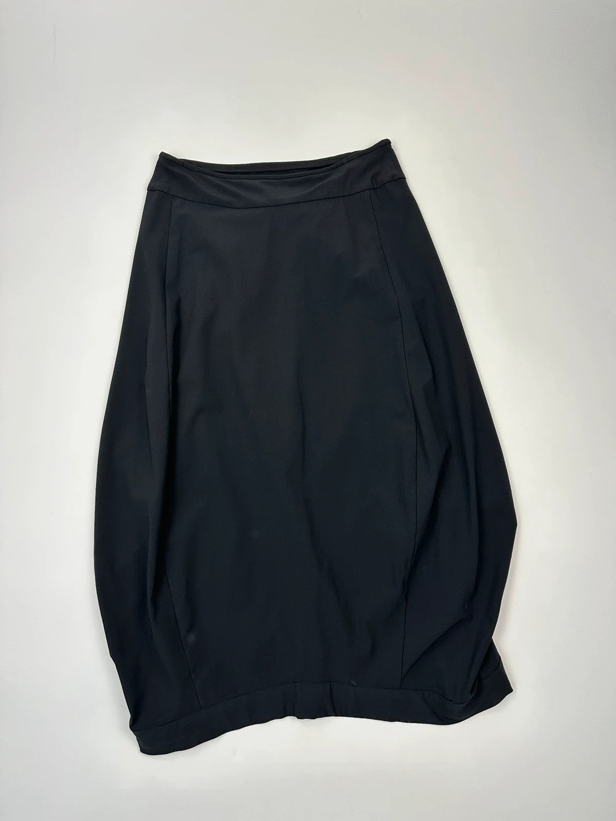 Marithé Francois Girbaud black mini skirt with double zip detail at the back.