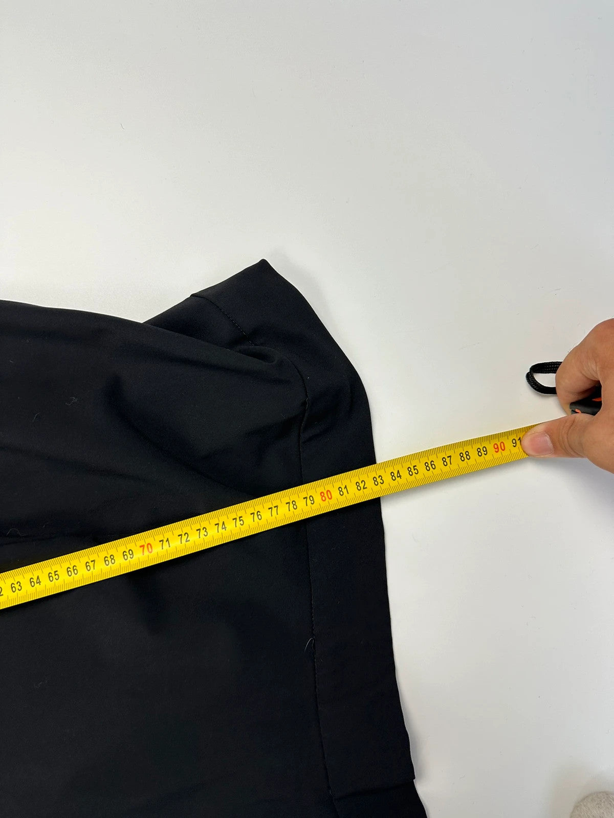 Marithé Francois Girbaud black mini skirt with double zip detail at the back.