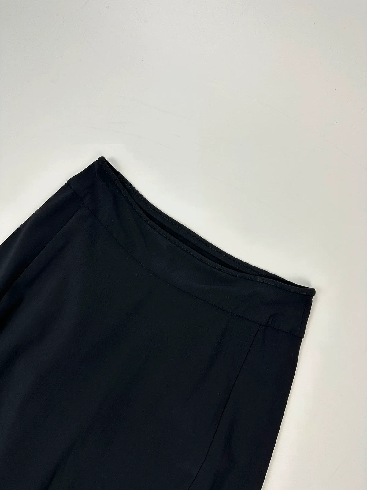 Marithé Francois Girbaud black mini skirt with double zip detail at the back.