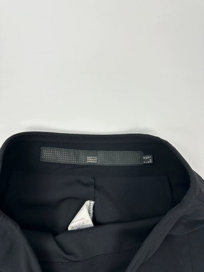 Marithé Francois Girbaud black mini skirt with double zip detail at the back.