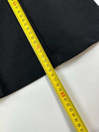 Marithé Francois Girbaud black lycra shirt jacket with minimalist design and vintage style.