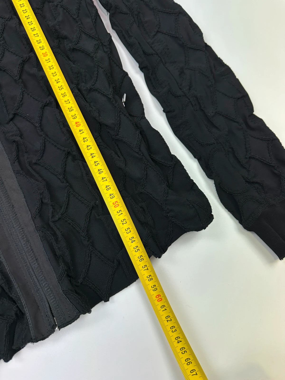 Marithé François Girbaud black fitted jacket with 2000s embroidery and minimalist design.