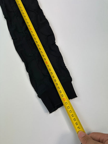 Marithé François Girbaud black fitted jacket with 2000s embroidery and minimalist design.