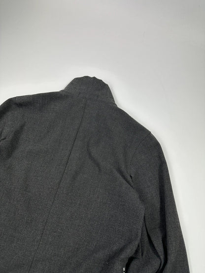Marithé François Girbaud grey tech jacket with side zippers and minimalist design.