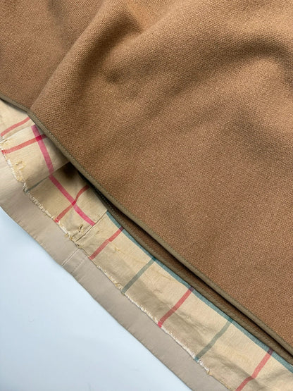 Burberrys beige trench coat jacket double breasted with removable lining and classic logo.