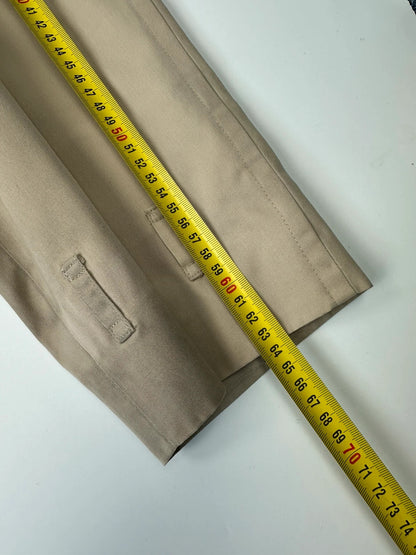 Burberrys beige trench coat jacket double breasted with removable lining and classic logo.