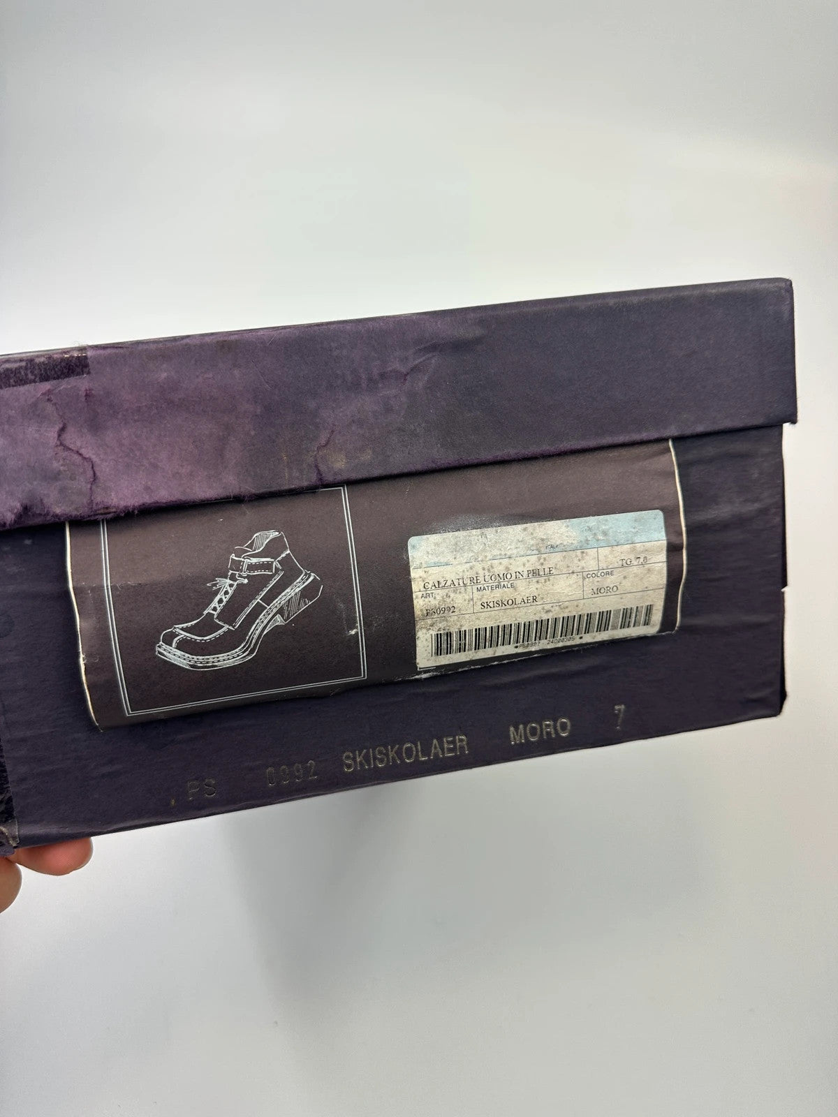 Prada black leather ankle boots with laces and Velcro, vintage 1999 collection.