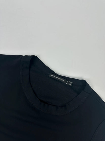 Marithé François Girbaud navy blue belted tank top with 90's minimalist design.