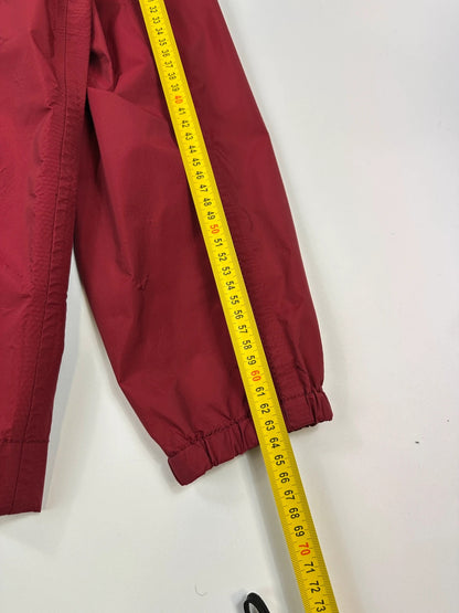 Prada red Gore-Tex jacket with logo detail, vintage Autumn-Winter 2003 collection.