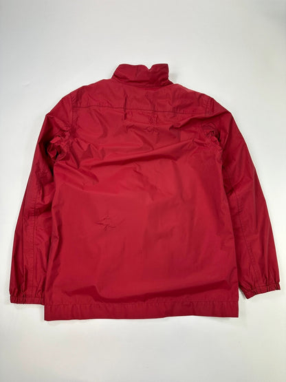 Prada red Gore-Tex jacket with logo detail, vintage Autumn-Winter 2003 collection.