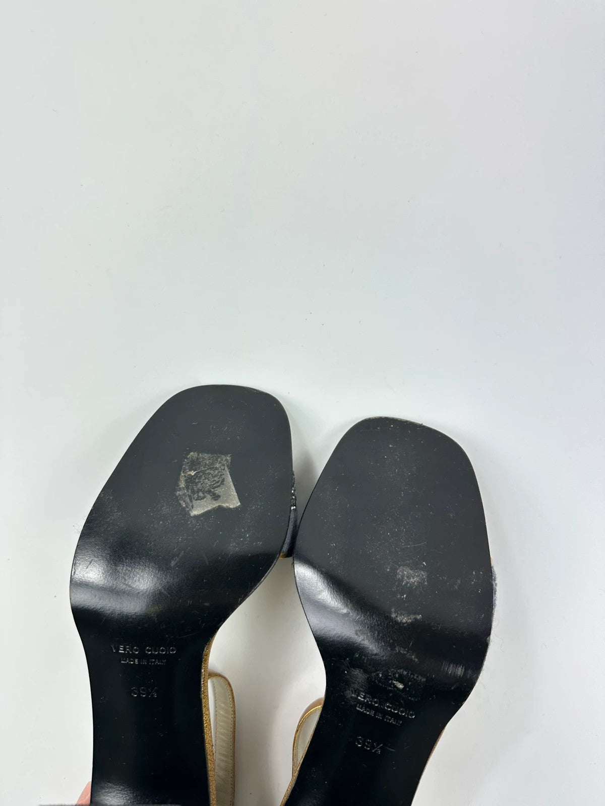 Miu Miu grey multi heels with glitter finish and PVC coating from FW1998 collection.