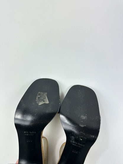 Miu Miu grey multi heels with glitter finish and PVC coating from FW1998 collection.