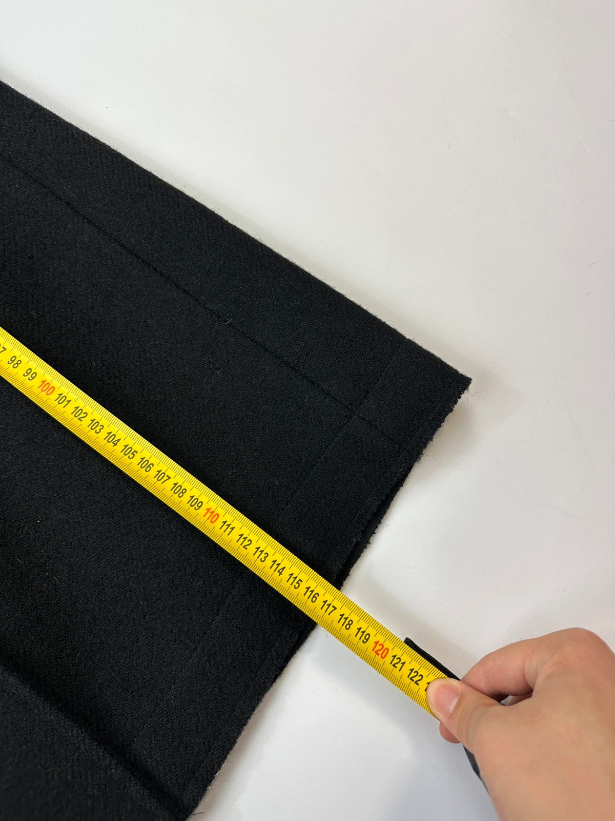 Miu Miu black trench coat in wool and mohair with vintage logo detail.