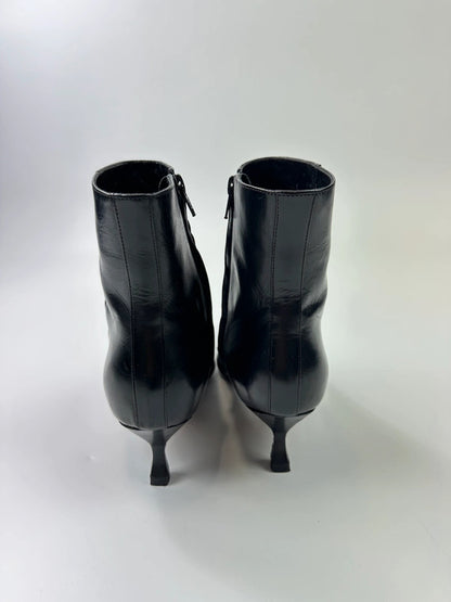 Dior John Galliano Black Leather High Heels Boots